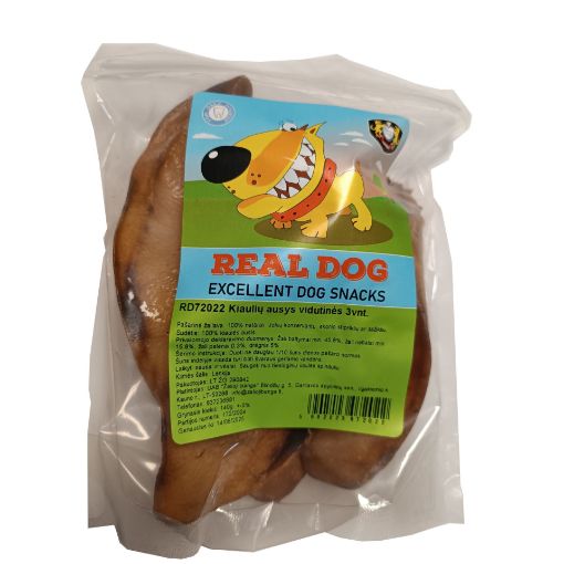 Picture of RD72022 Real Dog Snacks Pig ears medium 3pcs.