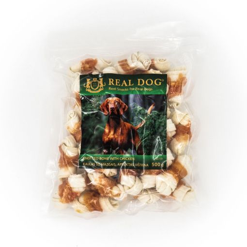 Picture of RD-121 REAL DOG ​​SNACKS Bone with knots, wrapped in chicken 500g