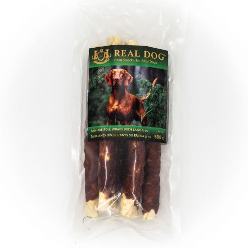Picture of RD-160 REAL DOG ​​SNACKS Rawhide roll with lamb 25cm 500g