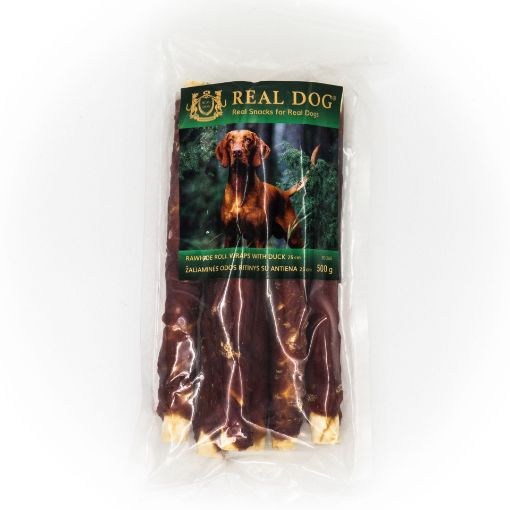 Picture of RD-260 REAL DOG ​​SNACKS Rawhide roll with duck 25cm 500g