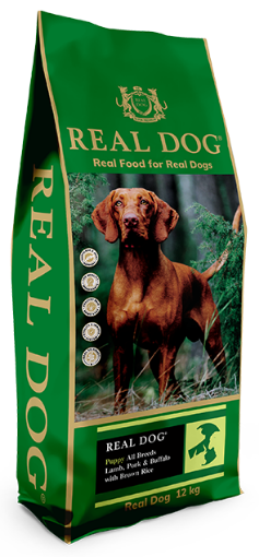 Picture of RD70226 Real Dog SP Puppy All Breeds Lamb, Pork & Buffalo with Brown Rice 12 kg
