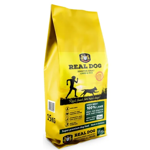 Picture of 89004 REAL DOG Adult Sensitive Lamb&Rice 15 kg