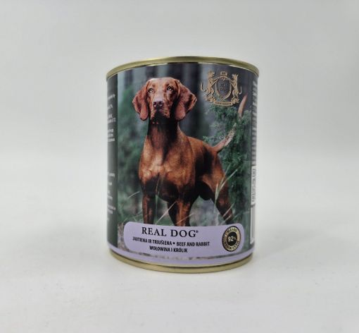 Picture of RD70332 Real Dog SP - Wet Beef and rabbit for adult dogs 800 g (pak6)