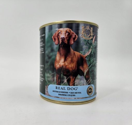 Picture of RD70356 Real Dog SP - Wet Beef and veal for adult dogs 800 g (pak6)